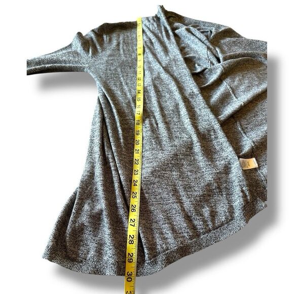 Express Women’s Black Marled Knit Open Cardigan Small Minimalist - Picture 5 of 6